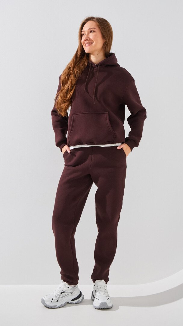 Худі однотонний жіночий LAWA WBC02321 2XL Шоколадний shop (2888000029331)  Фото №0