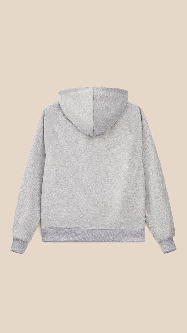 Худі однотонний жіночий LAWA WBC02461 M Сірий меланж shop (2000999452741)  Фото №2