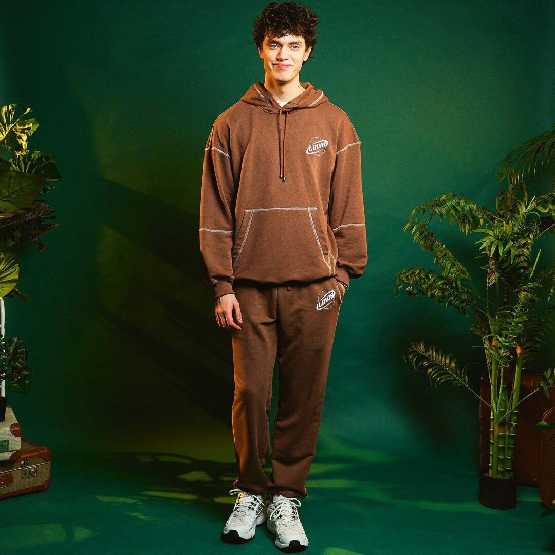 Худі з принтом чоловічий LAWA E-MB02304 2XL Мокко shop (2000991042797)