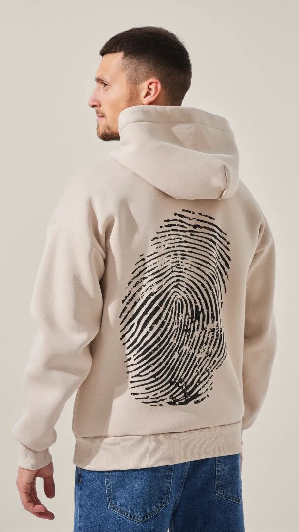 Худі з принтом чоловічий LAWA P-MB02318 L Сіро-бежевий shop (2888000029898)  Фото №3
