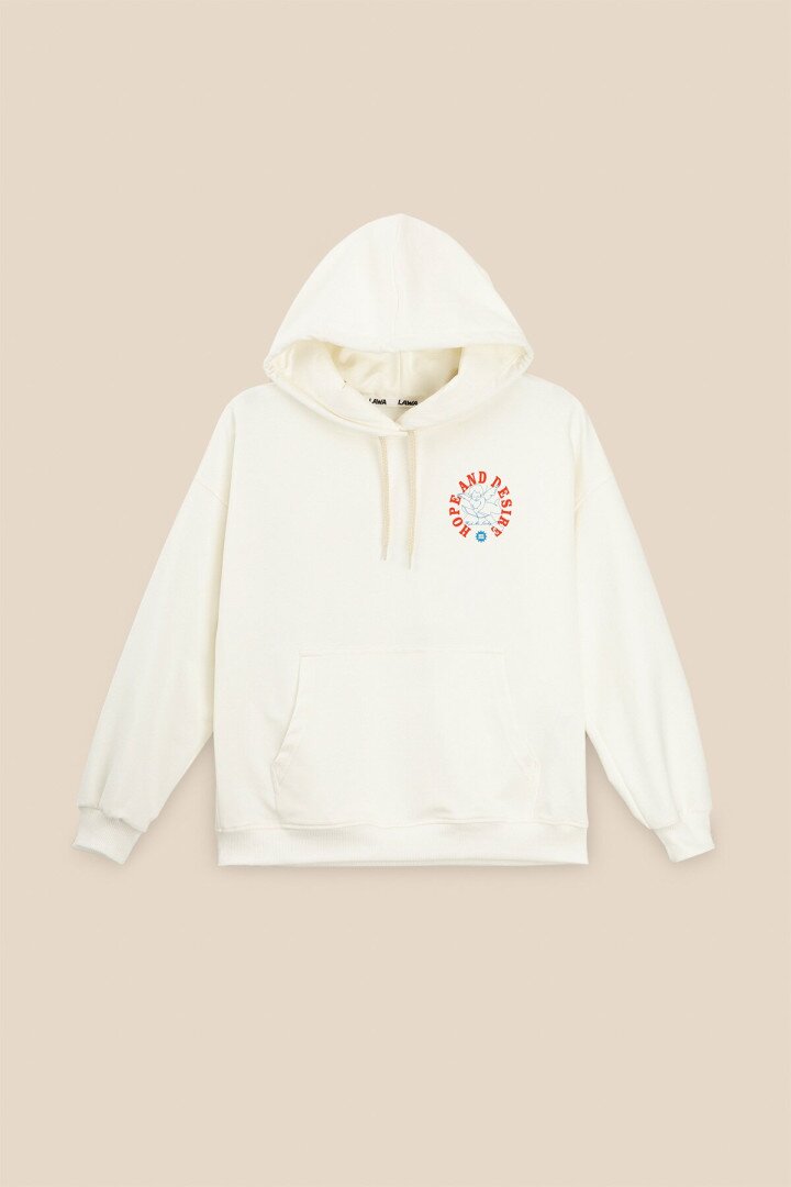 Худі з принтом для дівчинки LAWA P-GB02311 128 см Молочний shop (2000991041561)