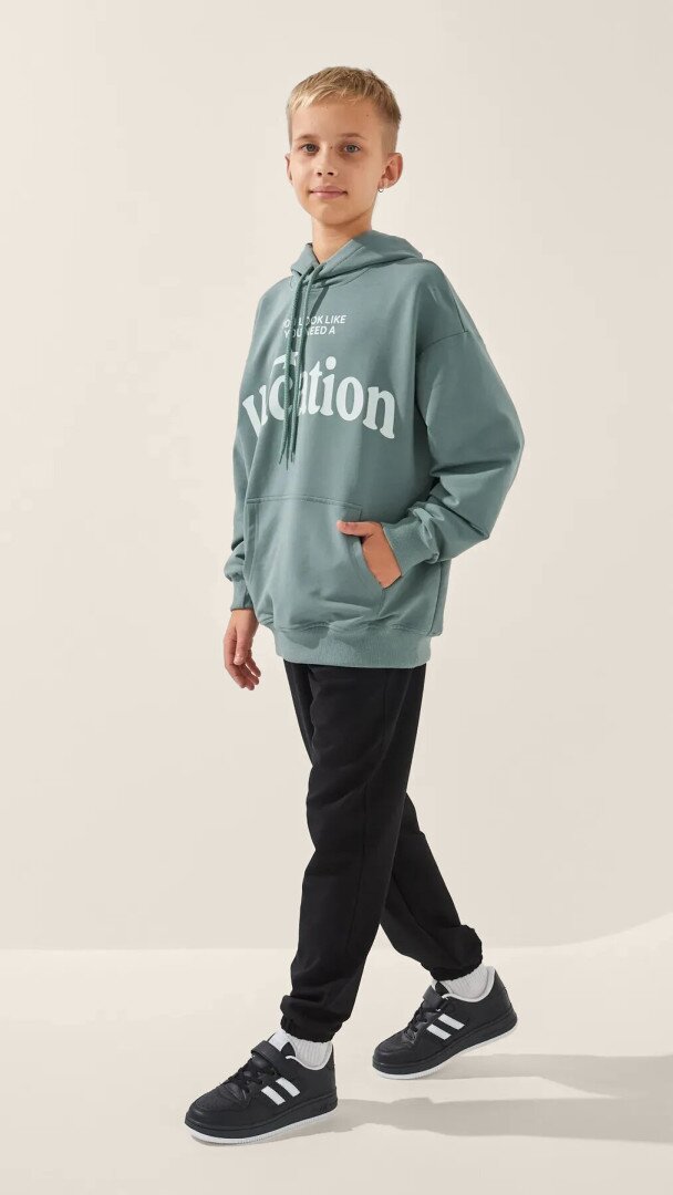 Худі з принтом для хлопчика LAWA P-BB02324 152 см Хакі shop (2000999300929)  Фото №0