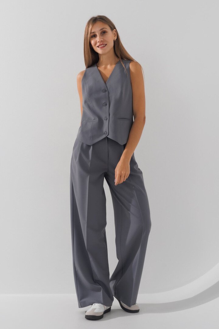 Жилет однотонний жіночий LAWA WTC02425 2XL Сірий shop (2000990798732)  Фото №0