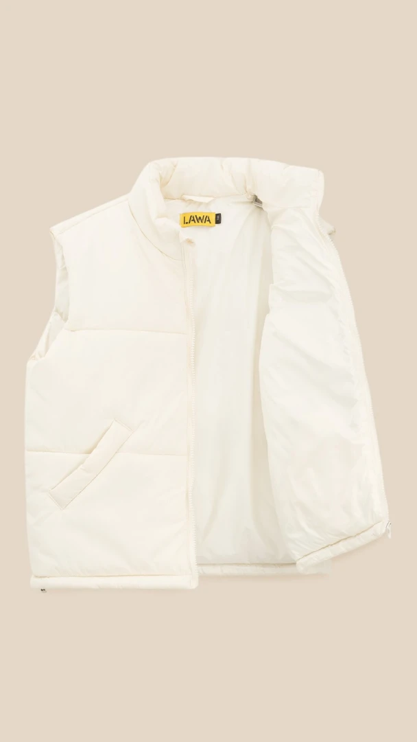 Жилет однотонний для дівчинки LAWA GBC02364 134 см Молочний shop (2000999519802)  Фото №0