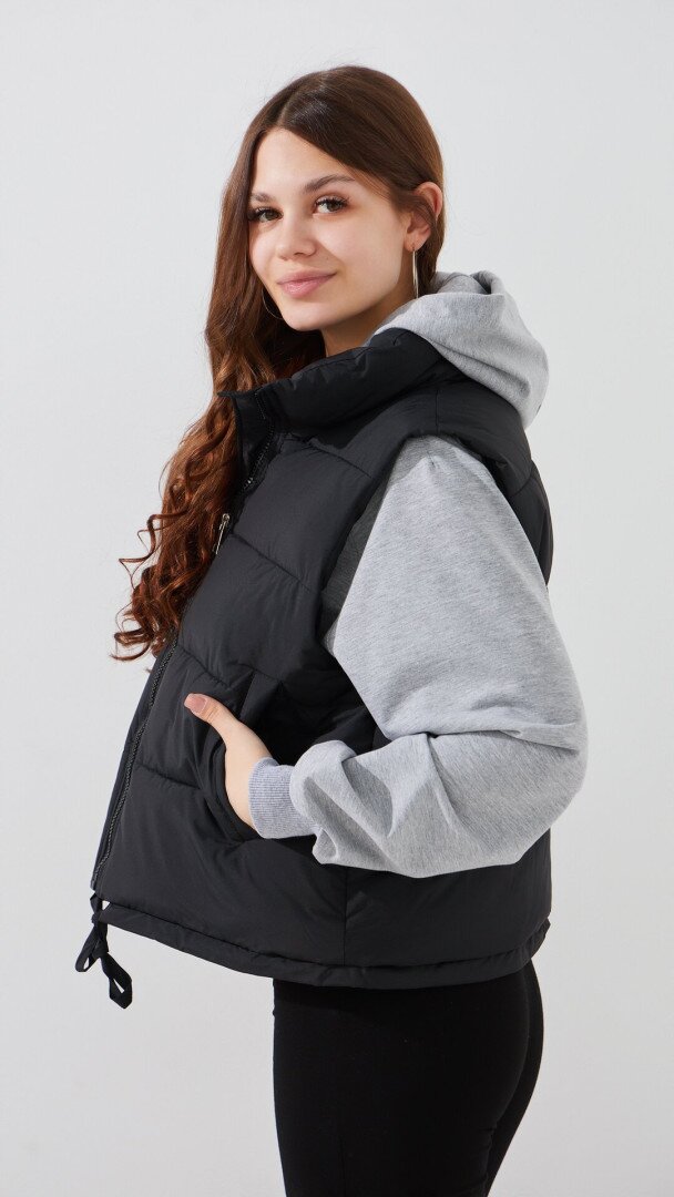 Жилет плащівка однотонний жіночий LAWA WBC02494 2XL Чорний shop (2000999500657)  Фото №3