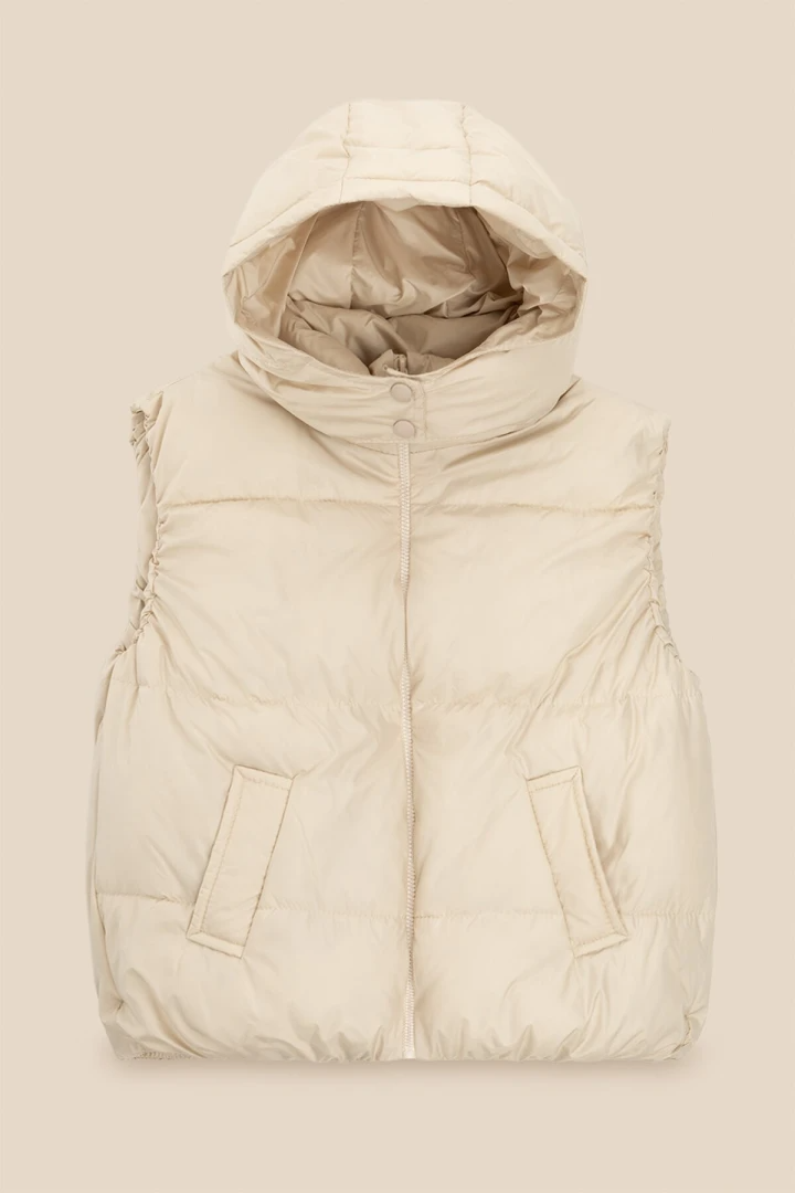 Жилет утеплений для дівчинки LAWA GBC02332 122 см Молочний shop (2000991035706)
