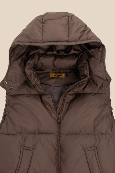 Жилет утеплений для дівчинки LAWA GBC02332 122 см Шоколад shop (2000991035638)  Фото №0