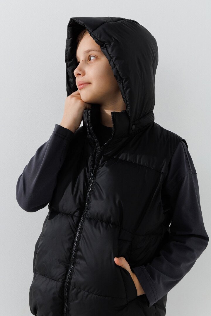 Жилет утеплений для хлопчика LAWA BBC02313 122 см Чорний shop (2000991041479)  Фото №3