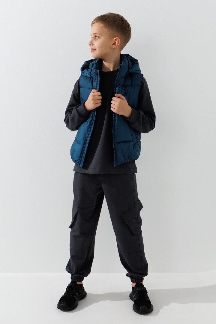 Жилет утеплений для хлопчика LAWA BBC02313 122 см Синій shop (2000991050976)  Фото №3