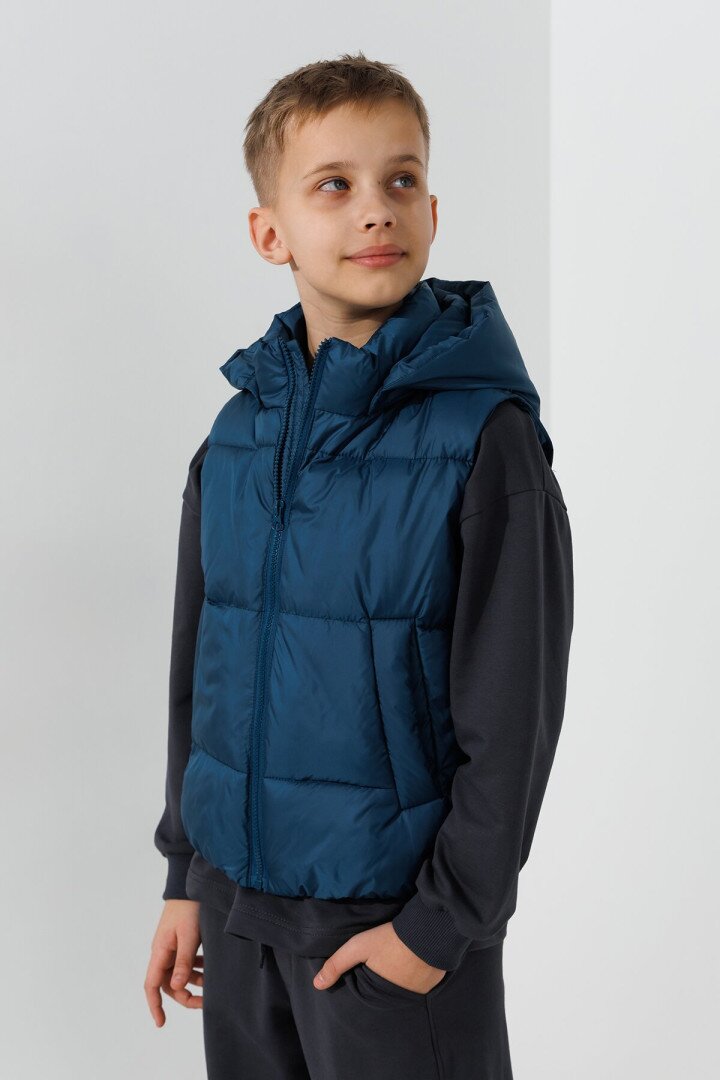 Жилет утеплений для хлопчика LAWA BBC02313 122 см Синій shop (2000991050976)  Фото №2