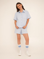 Сорочка однотонна жіноча LAWA K-WTC02392 XL Блакитний shop (2000990641861)