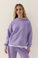 Худі однотонний для дівчинки LAWA GBC02327 134 см Лавандовий