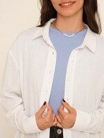 Блуза однотонна жіноча LAWA WBC02408 XL Білий shop (2000990665706)  Фото №3