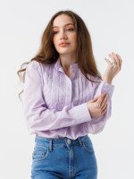Блуза однотонна жіноча LAWA WTC02366 XS Ліловий shop (2000990574015)  Фото №2