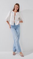 Блуза однотонна жіноча LAWA WTC02428 XS Білий shop (2000999218163)  Фото №0