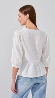 Блуза однотонна жіноча LAWA WTC02428 XS Білий shop (2000999218163)  Фото №3