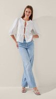 Блуза однотонна жіноча LAWA WTC02428 L Білий shop (2000999218194)  Фото №1