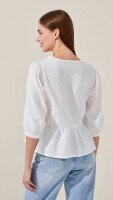 Блуза однотонна жіноча LAWA WTC02428 L Білий shop (2000999218194)  Фото №3
