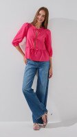 Блуза однотонна жіноча LAWA WTC02428 XS Малиновий shop (2000999227370)  Фото №0