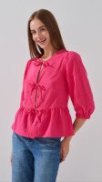 Блуза однотонна жіноча LAWA WTC02428 XS Малиновий shop (2000999227370)  Фото №2