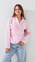 Блуза однотонна жіноча LAWA WTC02465 S Світло-рожевий shop (2000999540615)