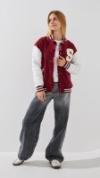 Бомбер для дівчинки LAWA GTC02301 152 см Бордово-молочний shop (2000999389795)  Фото №0