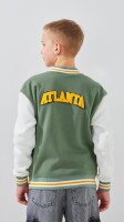 Бомбер однотонний для хлопчика LAWA BBC02336 134 см Хакі-молочний shop (2000999383250)  Фото №4