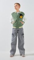 Бомбер однотонний для хлопчика LAWA BBC02336 134 см Хакі-молочний shop (2000999383250)  Фото №0
