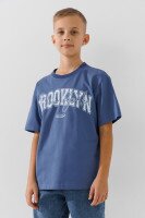 Футболка з принтом для хлопчика LAWA P-BB02303 122 см Індіго shop (2000990873439)