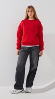 Cвітшот однотонний жіночий LAWA WBC02318 5XL Темно-червоний shop (2888000024985)  Фото №0