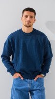 Джемпер однотонний чоловічий LAWA MBC02389 S Синій shop (2888000018762)
