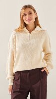 Джемпер однотонний жіночий LAWA WTC02455 L Молочний shop (2888000019738)