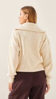 Джемпер однотонний жіночий LAWA WTC02455 L Молочний shop (2888000019738)  Фото №3