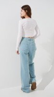 Джинси кльош однотонні жіночі LAWA WTC02458 34 Блакитний shop (2000999402326)  Фото №3