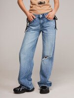 Джинси палаццо однотонні жіночі LAWA WTC02470 34 Блакитний shop (2000999647215)