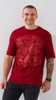 Футболка з принтом чоловіча LAWA P-MB02337 S Бордовий shop (2000999183003)