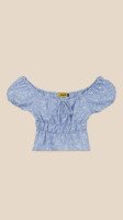 Блуза з візерунком жіноча LAWA WTC02437 M Блакитний shop (2000999209079)