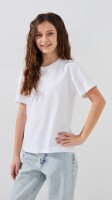 Футболка однотонна дитяча LAWA KBC02303 140 см Білий shop (2000990832986)  Фото №8