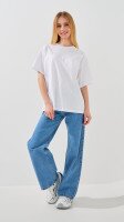 Футболка однотонна для дівчинки LAWA GBC02311 128 см Білий shop (2000991010758)  Фото №0