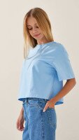 Футболка однотонна для дівчинки LAWA GBC02337 146 см Блакитний shop (2888000010773)  Фото №1