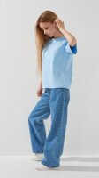 Футболка однотонна для дівчинки LAWA GBC02341 134 см Блакитний shop (2000999183188)  Фото №2