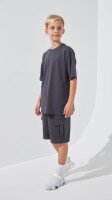 Футболка однотонна для хлопчика LAWA BBC02307 134 см Графітовий shop (2000999205019)  Фото №0