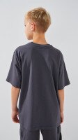 Футболка однотонна для хлопчика LAWA BBC02307 134 см Графітовий shop (2000999205019)  Фото №2