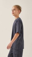 Футболка однотонна для хлопчика LAWA BBC02307 134 см Графітовий shop (2000999205019)  Фото №1
