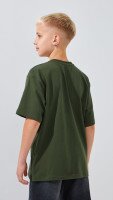 Футболка однотонна для хлопчика LAWA BBC02307 134 см Хакі shop (2000999200366)  Фото №2