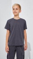 Футболка однотонна для хлопчика LAWA BBC02327 134 см Графітовий shop (2000999233043)