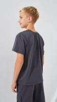 Футболка однотонна для хлопчика LAWA BBC02327 140 см Графітовий shop (2000999233050)  Фото №2