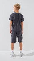 Футболка однотонна для хлопчика LAWA BBC02327 134 см Графітовий shop (2000999233043)  Фото №3
