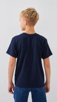 Футболка однотонна для хлопчика LAWA BBC02327 134 см Темно-синій shop (2000999216282)  Фото №2