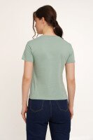 Футболка однотонна жіноча LAWA WBC02303 L Зелений shop (2000990453471)  Фото №1